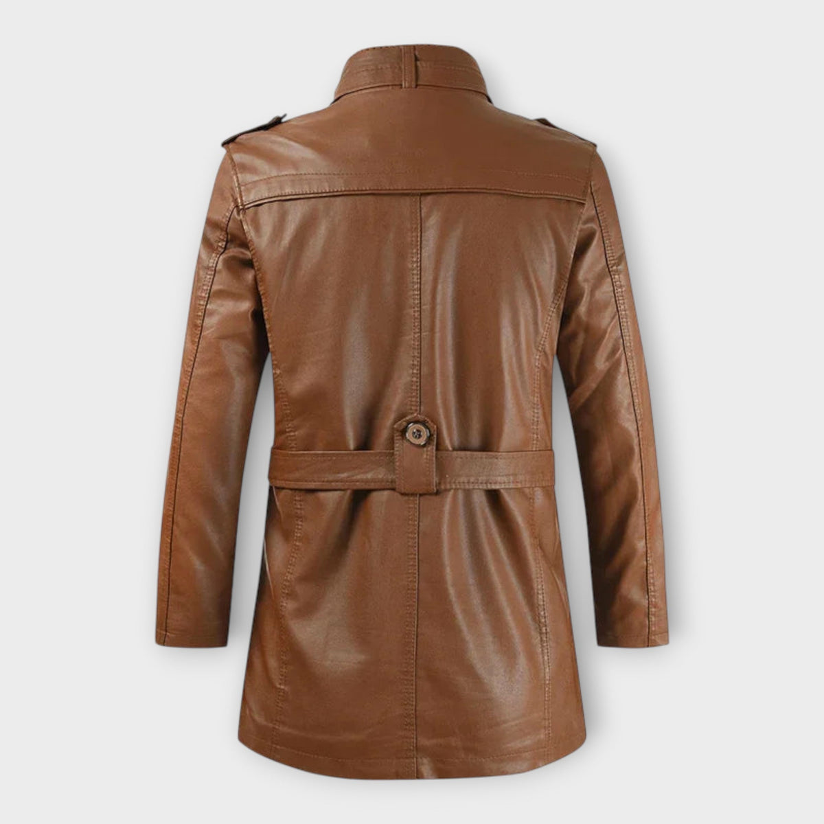 Helvano | Lange Bikerjacke aus Leder für Herren