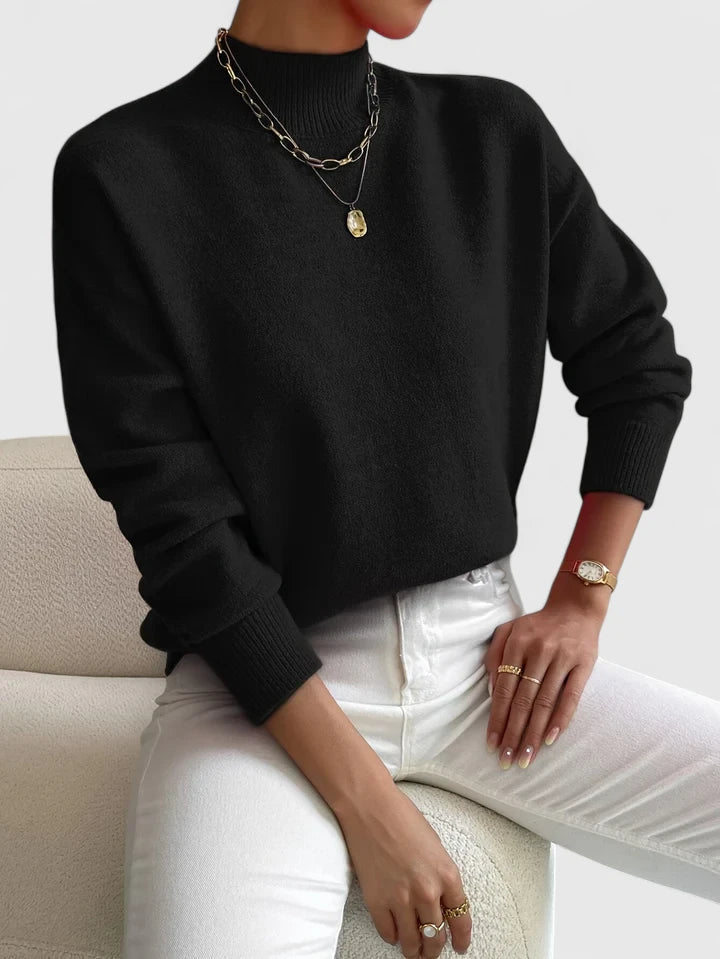Helvano | Strickpullover mit Stehkragen für Damen