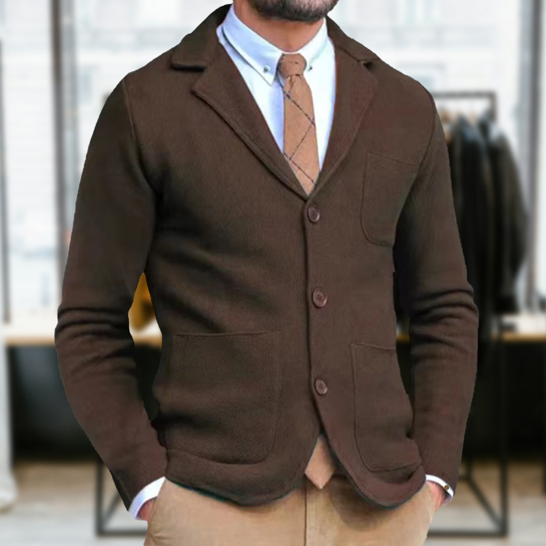 Helvano | Strukturierte Strickjacke für Herren