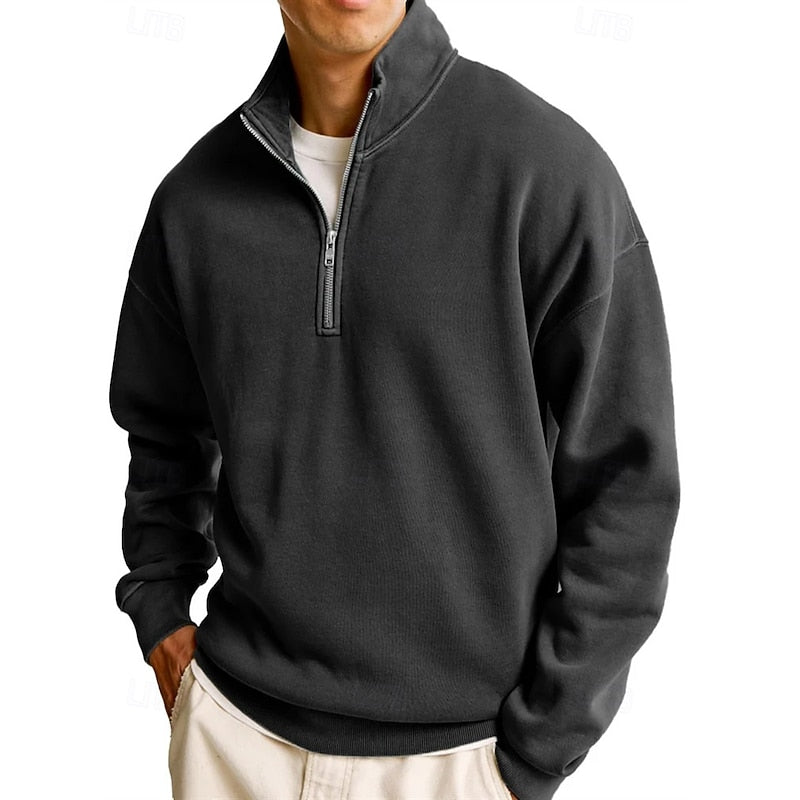 Helvano | Troyer Sweatshirt mit Reissverschluss für Herren