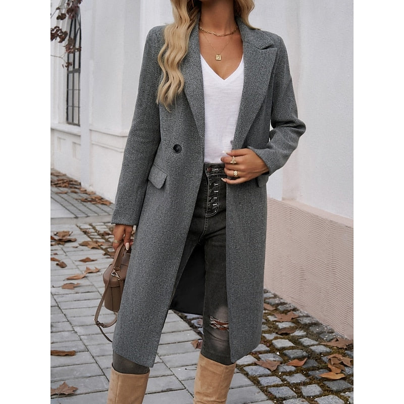 Helvano | Taillierter Longline-Mantel für Damen