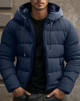 Helvano | Herren Pufferjacke mit Kapuze in Schwarz
