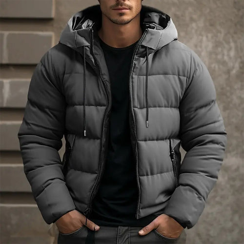Helvano | Herren Pufferjacke mit Kapuze in Schwarz