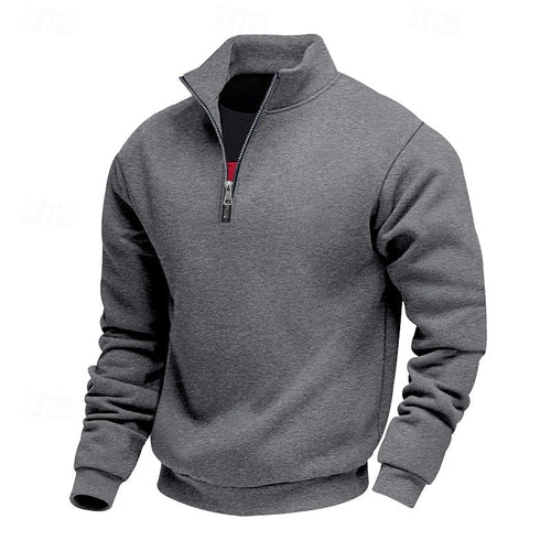 Helvano | Troyer-Sweatshirt mit Viertel-Zip für Herren