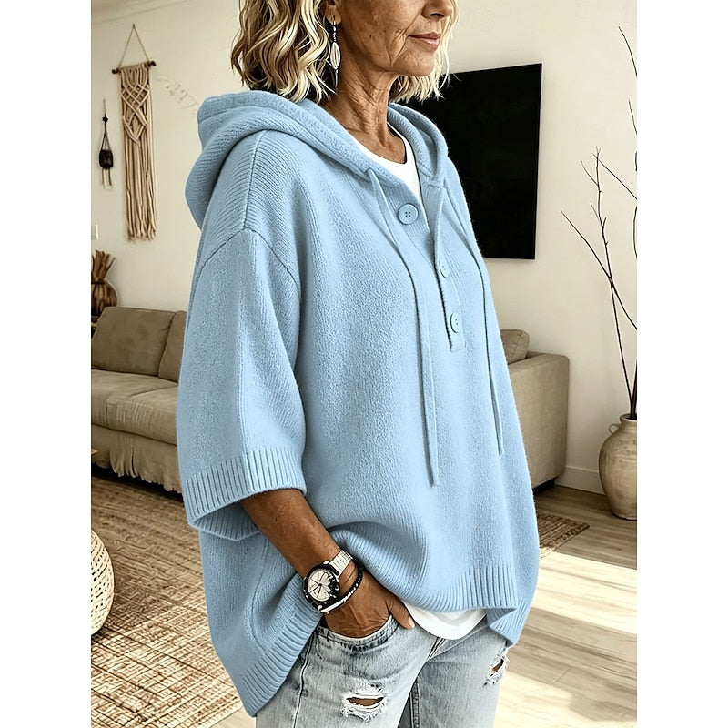 Helvano | Lockerer Strickpullover mit Kapuze für Herren