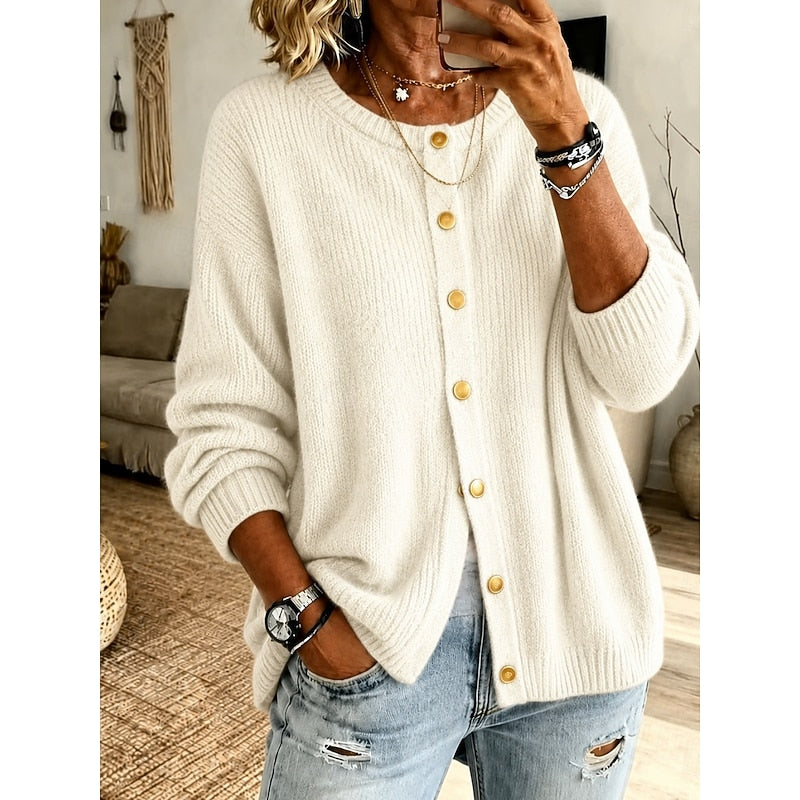 Helvano | Weiche Strickjacke mit Knopfleiste für Damen