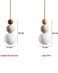 Helvano | Travertin-Pendelleuchte mit Holzdetail