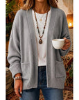 Helvano | Lockere offene Strickjacke für Damen