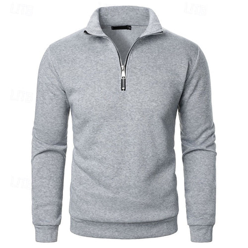 Helvano | Herren Pullover mit Stehkragen und Viertelreissverschluss