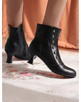 Helvano | Vintage Stiefeletten mit Knöpfen für Damen