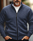 Helvano | Strickjacke mit Stehkragen & Reissverschluss für Herren
