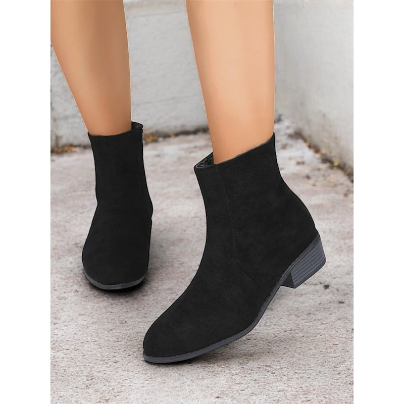 Helvano | Damen Stiefeletten mit Blockabsatz und Seitenreissverschluss