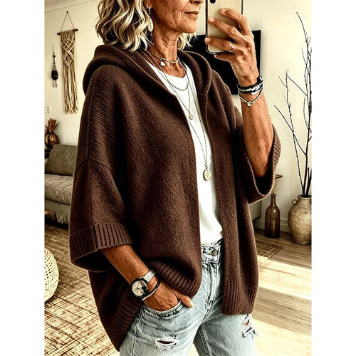 Helvano | Kapuzen-Strickjacke für Damen