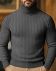Helvano | Rollkragenpullover mit Zopfmuster für Herren