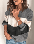 Helvano | Lockerer gestreifter Pullover für Damen