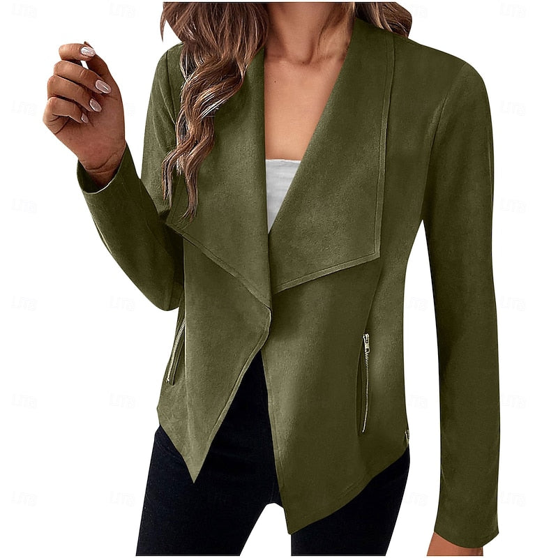 Helvano | Drapierte offene Jacke für Damen