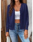 Helvano | Strickjacke mit Wellenkante für Damen