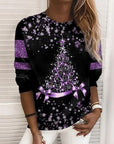 Helvano | Glitzer-Weihnachtssweatshirt aus Strick für Damen