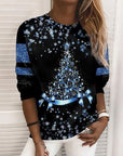 Helvano | Glitzer-Weihnachtssweatshirt aus Strick für Damen