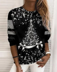 Helvano | Glitzer-Weihnachtssweatshirt aus Strick für Damen