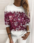 Helvano | Glitzer-Weihnachtssweatshirt aus Strick für Damen
