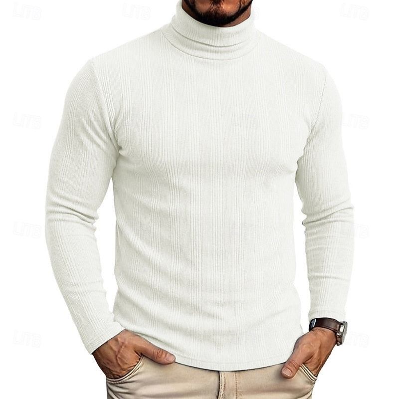 Helvano | Strukturierter Rollkragenpullover für Herren