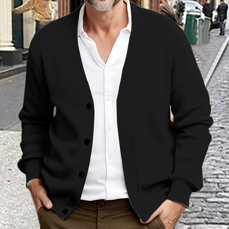 Helvano | Strickjacke mit V-Ausschnitt für Herren
