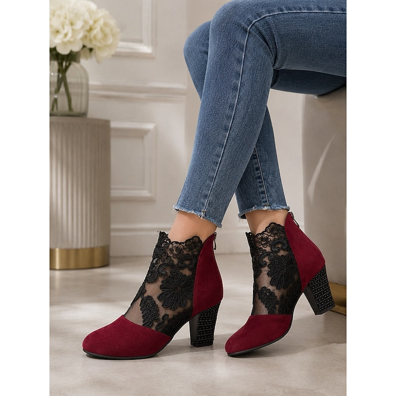 Helvano | Damen-Stiefeletten mit Absatz und Spitze