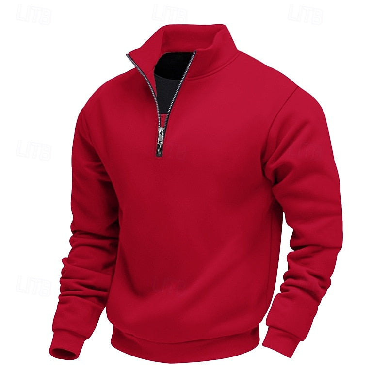 Helvano | Troyer-Sweatshirt mit Viertel-Zip für Herren