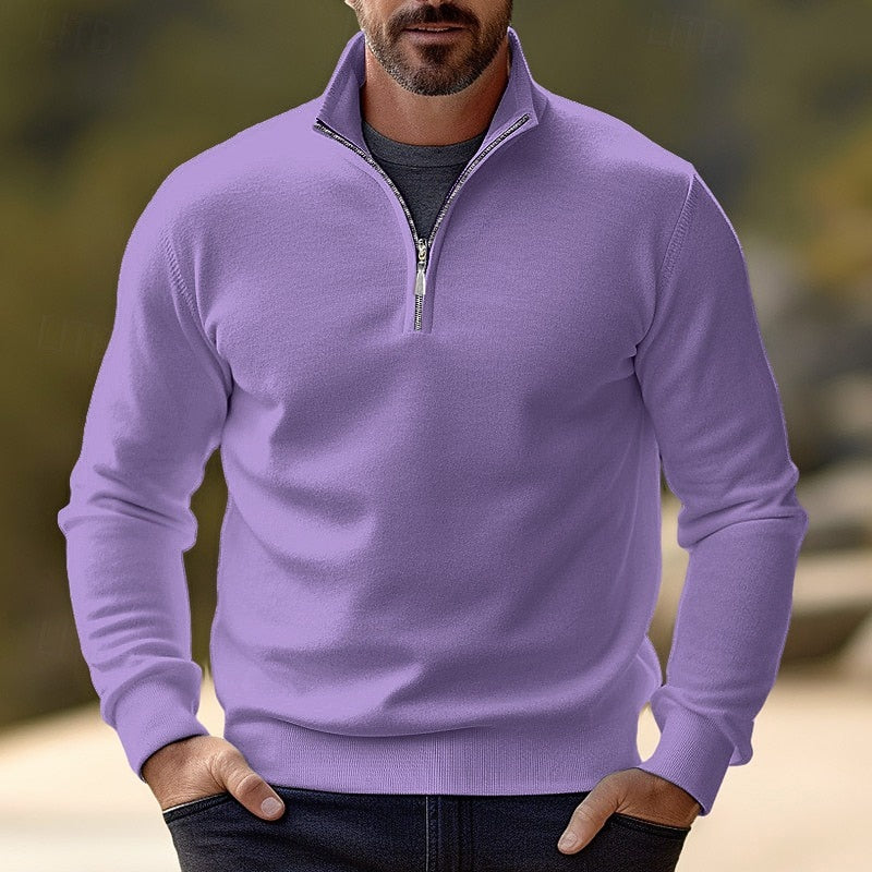 Helvano | Strick-Troyer mit Half-Zip für Herren