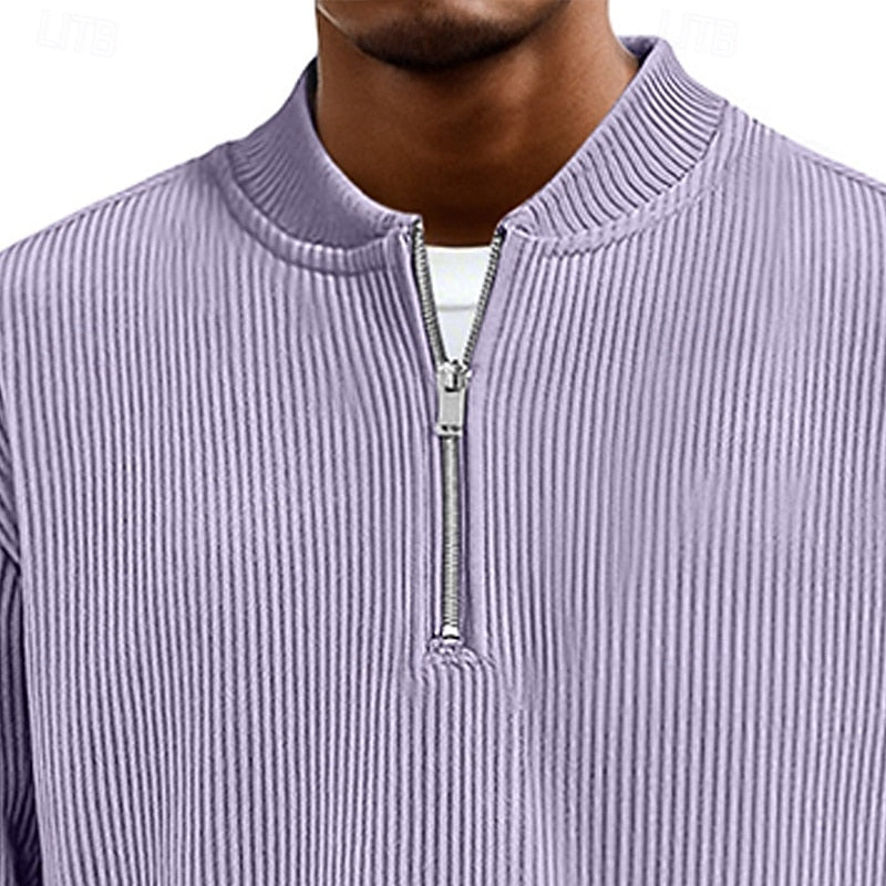 Helvano | Gerippter Troyer Pullover für Herren