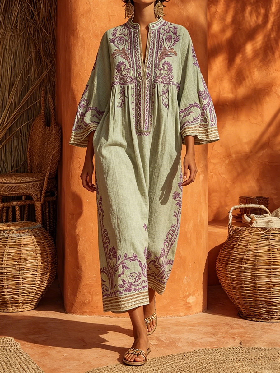 Helvano | Fliessendes Sommerkleid mit Stickerei für Damen