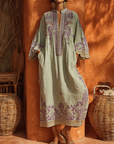 Helvano | Fliessendes Sommerkleid mit Stickerei für Damen