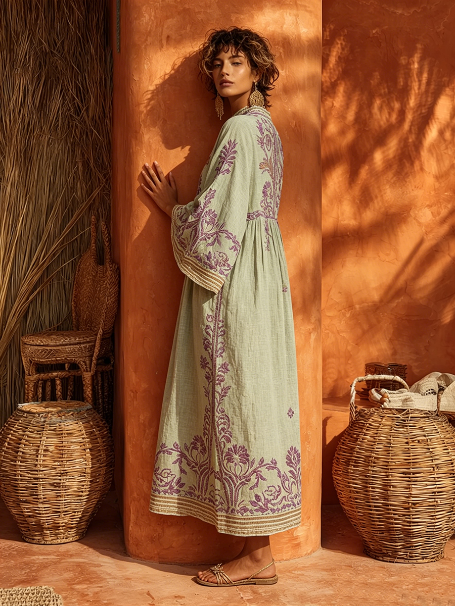 Helvano | Fliessendes Sommerkleid mit Stickerei für Damen