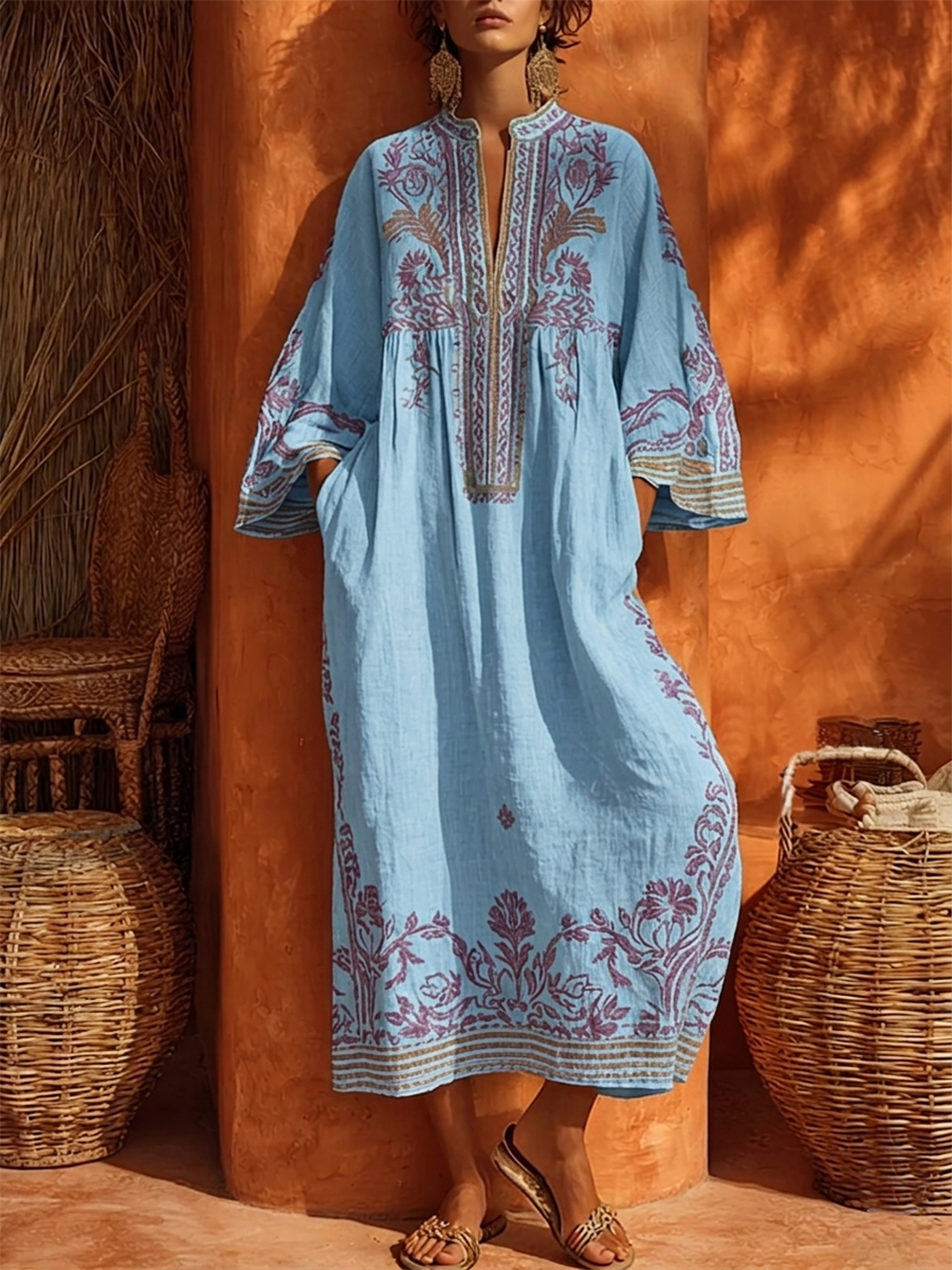 Helvano | Fliessendes Sommerkleid mit Stickerei für Damen