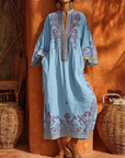Helvano | Fliessendes Sommerkleid mit Stickerei für Damen