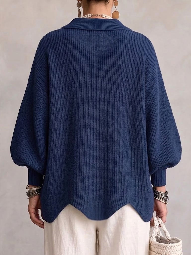 Helvano | Oversized Strickjacke mit Knöpfen für Damen