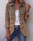 Helvano | Damen Jacke mit Rüschen und Leopardenmuster