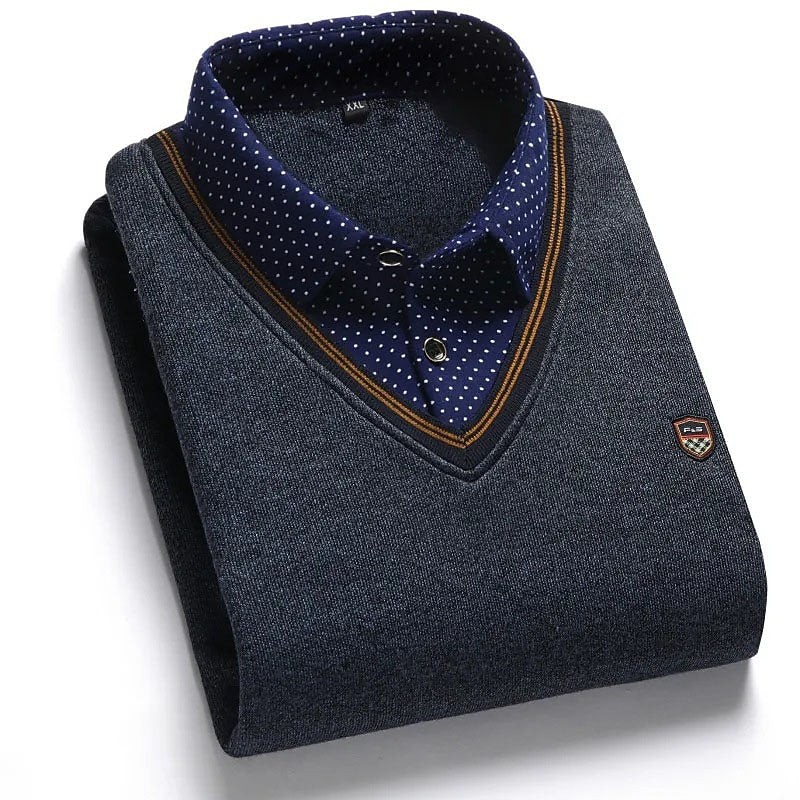 Helvano | Herren Strickpullover mit Stehkragen