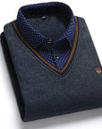 Helvano | Herren Strickpullover mit Stehkragen