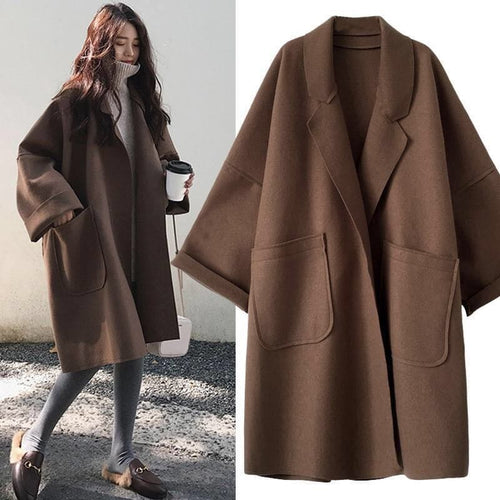 Helvano | Oversized Trench-Mantel aus Wollmischung für Damen