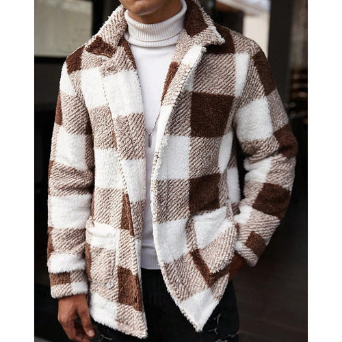 Helvano | Karierte Herrenjacke mit Stehkragen