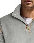 Helvano | Strukturierter Herren-Pullover mit Knopfleiste