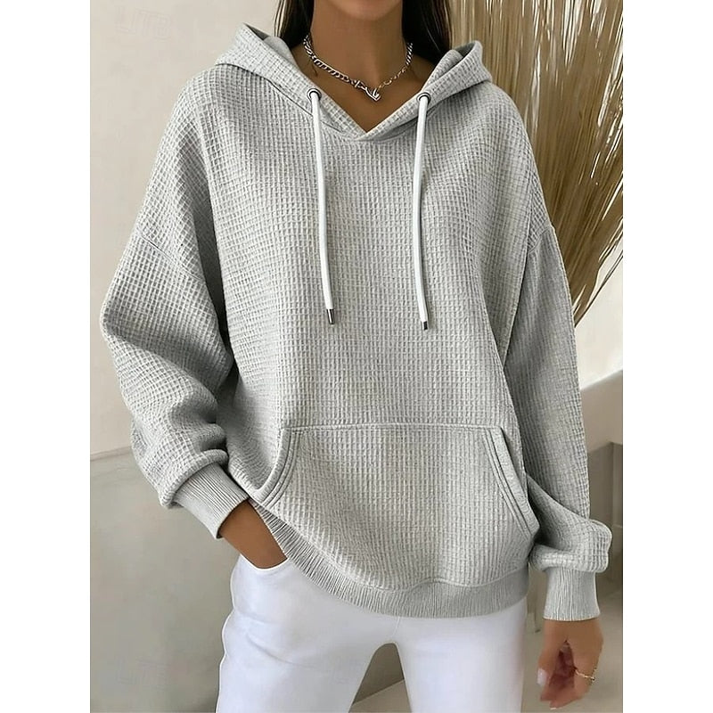 Helvano | Struktur-Hoodie mit Tunnelzug