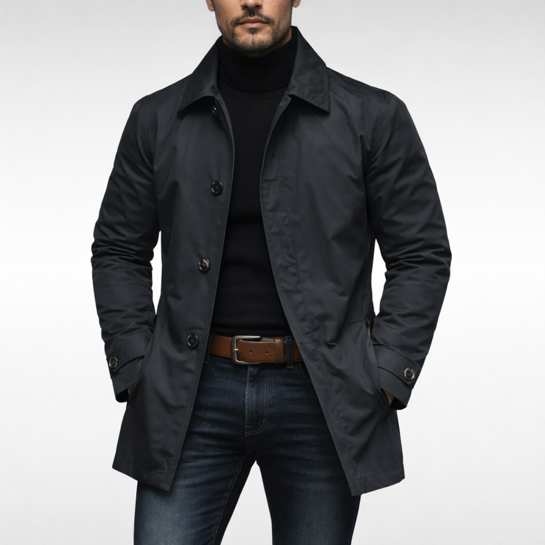 Helvano | Eleganter Herrenmantel mit Steppfutter