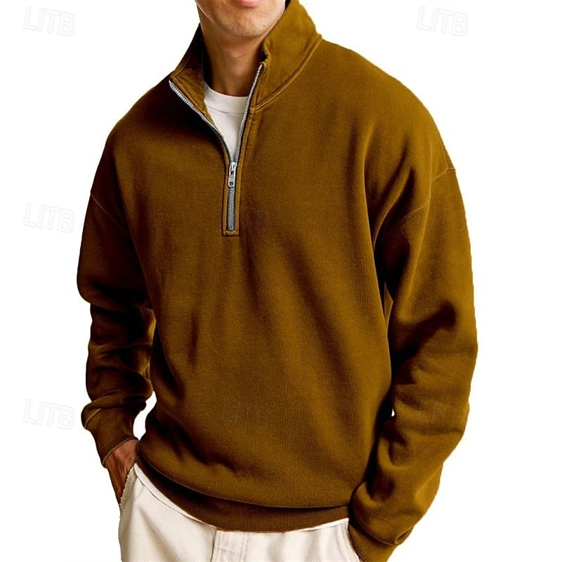 Helvano | Troyer Sweatshirt mit Reissverschluss für Herren