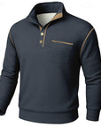 Helvano | Strukturierter Herren-Pullover mit Knopfleiste