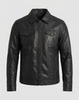 Helvano | Herren-Lederjacke in Schwarz