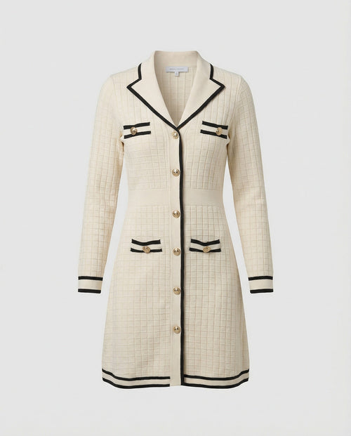 Helvano | Bouclé-Strickkleid im Blazer-Look für Damen