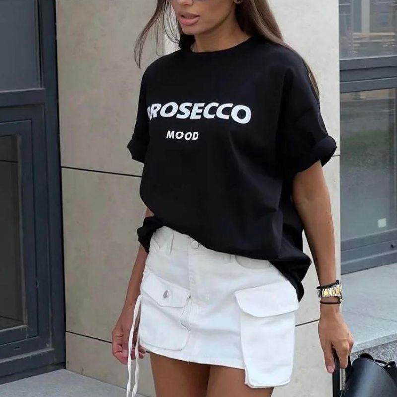 Helvano | Damen T-Shirt mit Prosecco-Print